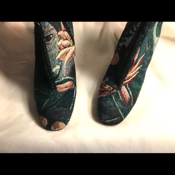 KENZO WOMEN'S ANKLE BOOTS GREEN FABRIC - Picture 8 of 8